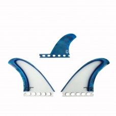 QUILLAS DE SURF CAPTAIN FIN CF TWIN + TRAILER SINGLE TAB BLANCA Y AZUL